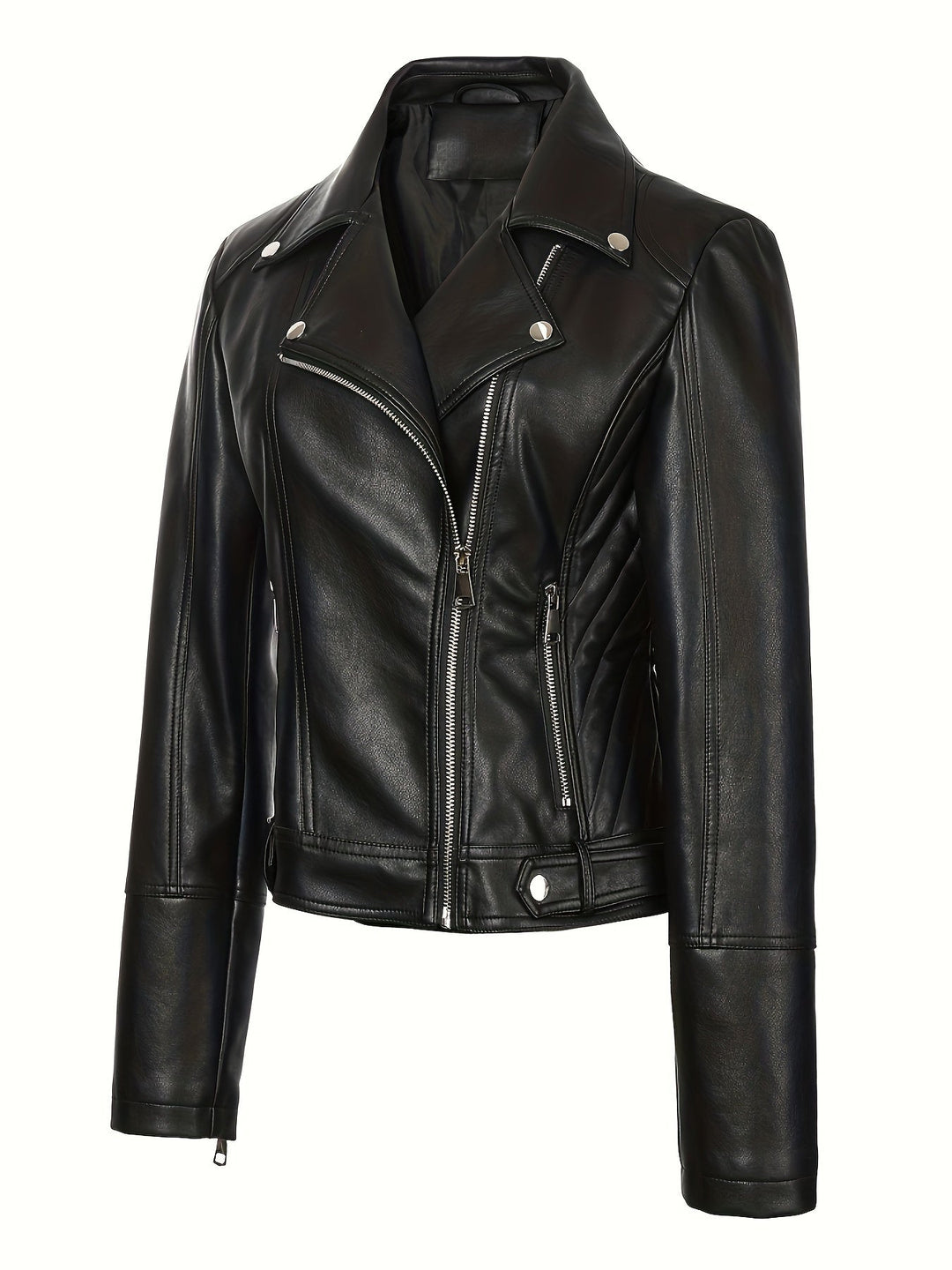 Mabel | Sculpted Zip-Front Moto Jacket