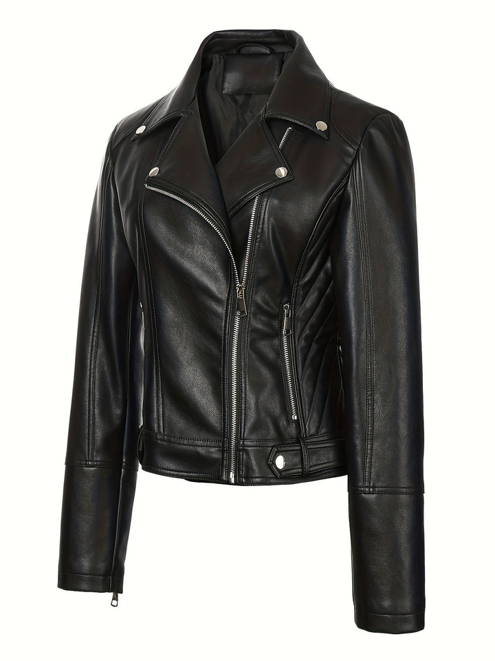Mabel | Sculpted Zip-Front Moto Jacket
