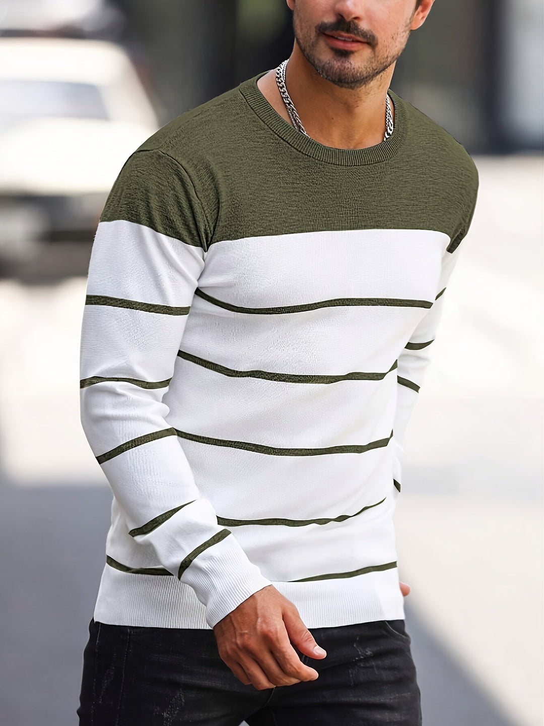 Henry | Striped Crew Neck Jumper