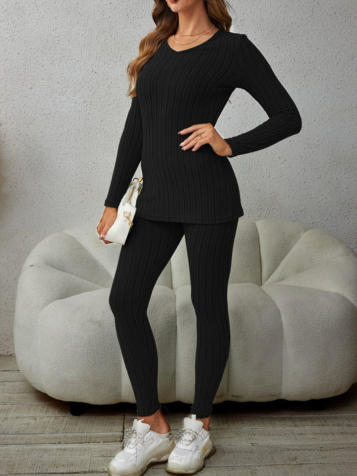 Delphina | Relaxed Ribbed Two-Piece Set