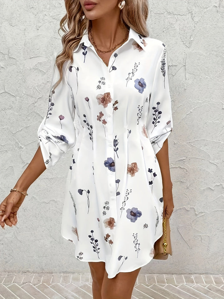 Josie | Floral Button-Front Shirt Dress