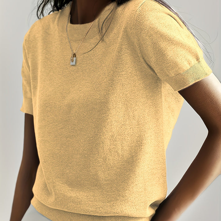 Harriet | Fine-Knit Short Sleeve Jumper