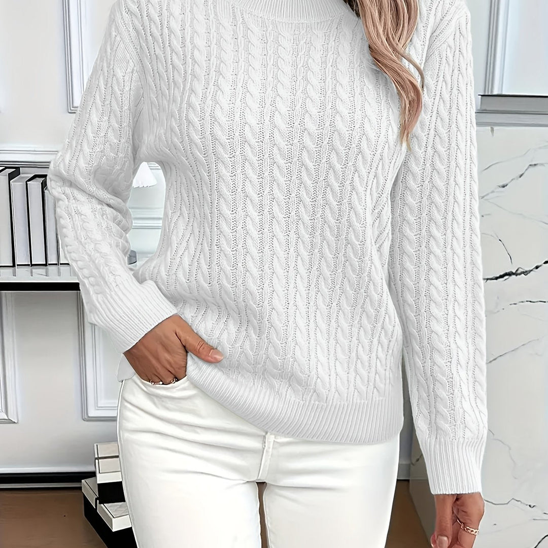 Faye | Cable-Knit Round Neck Jumper