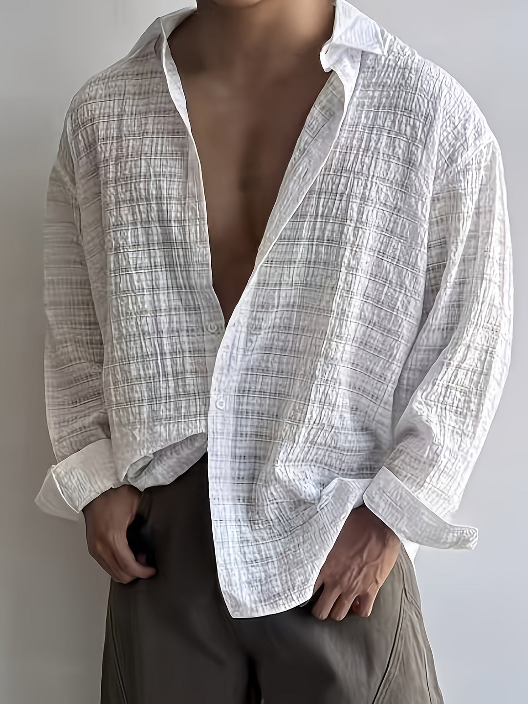 Rafael | Relaxed Textured Long-Sleeve Shirt
