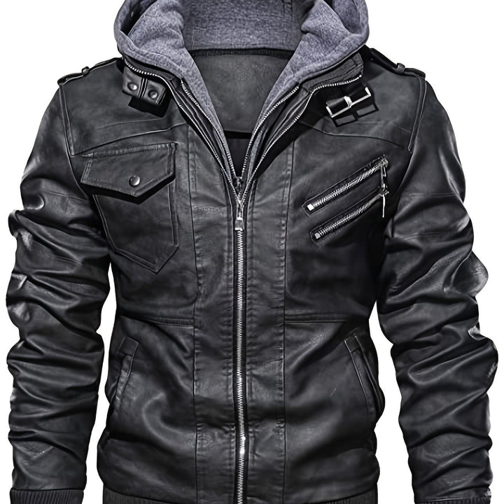 Roderick | Rugged Hooded Biker Jacket