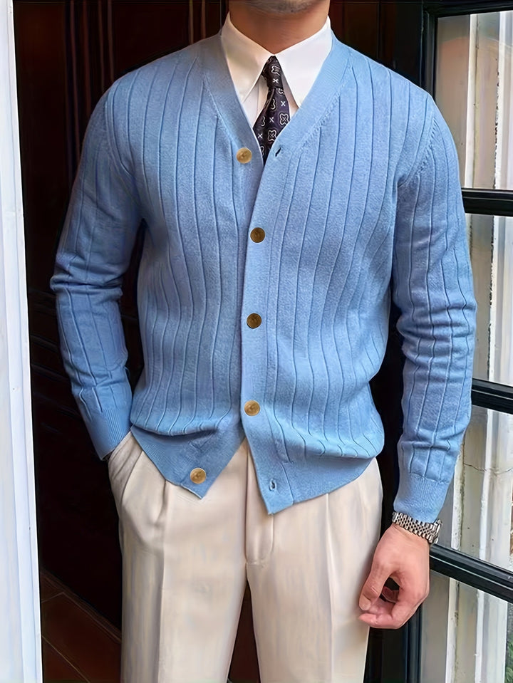 Arthur | Ribbed Button-Up Cardigan