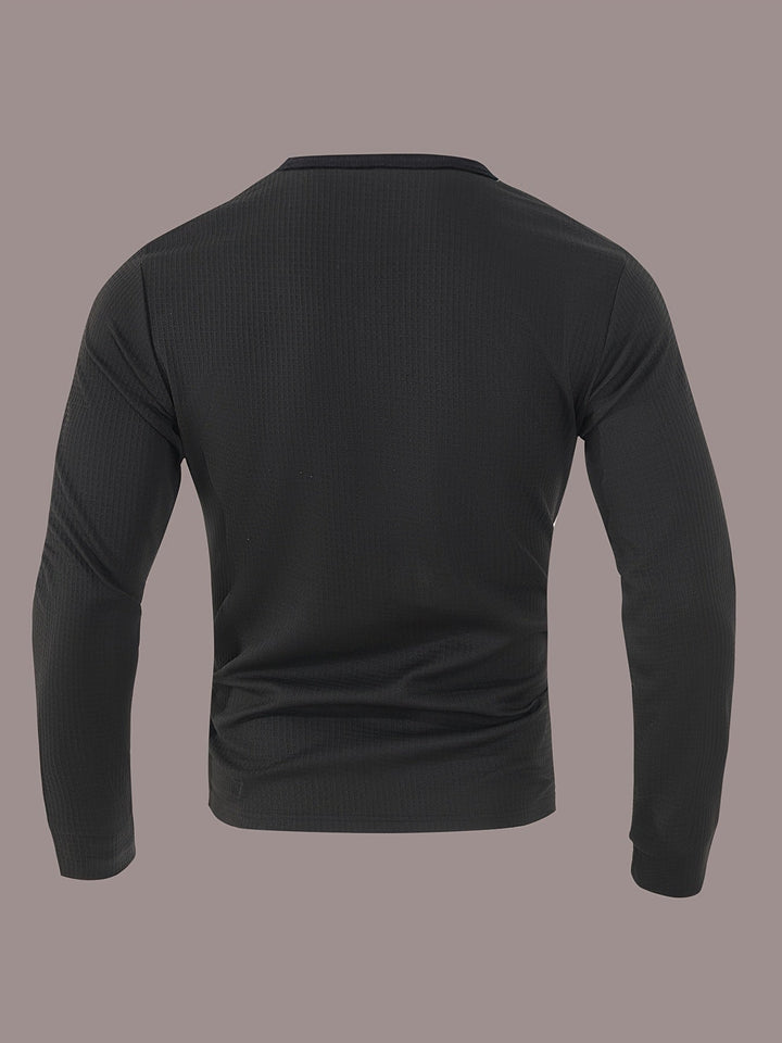 Curtis | Textured Long-Sleeve Henley