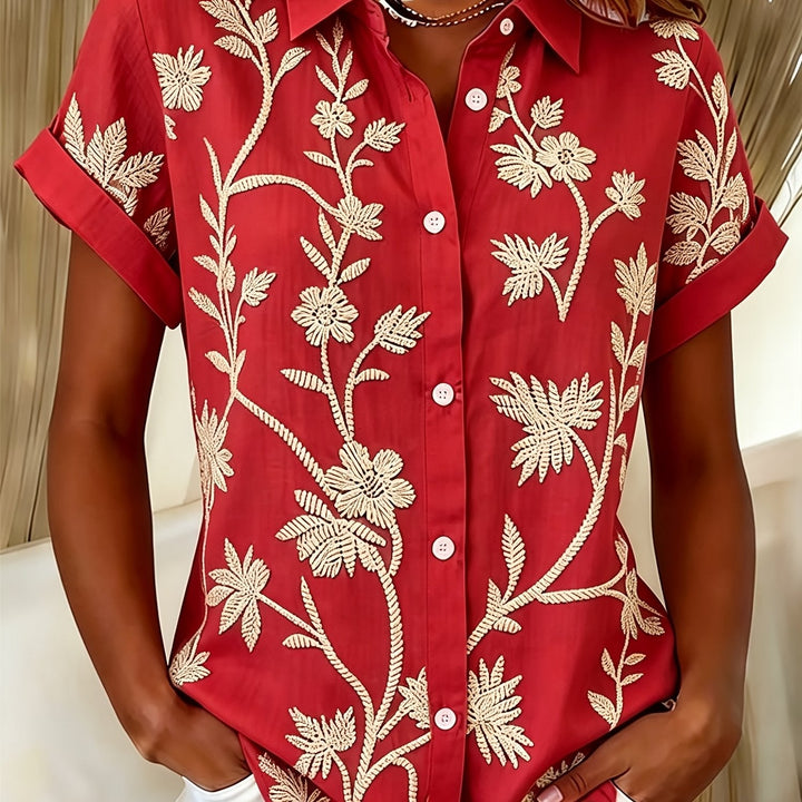 Regina | Botanical Print Shirt