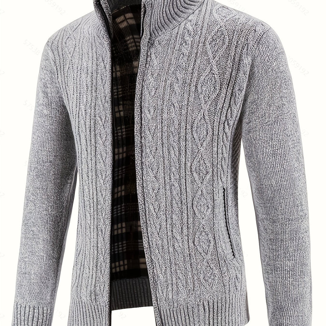 Walter | Textured Full-Zip Cardigan