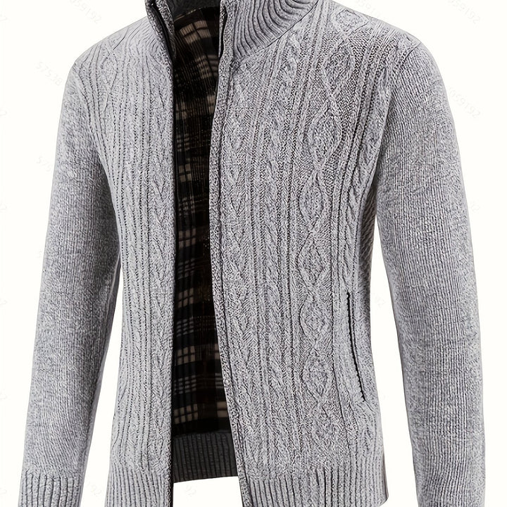 Walter | Textured Full-Zip Cardigan