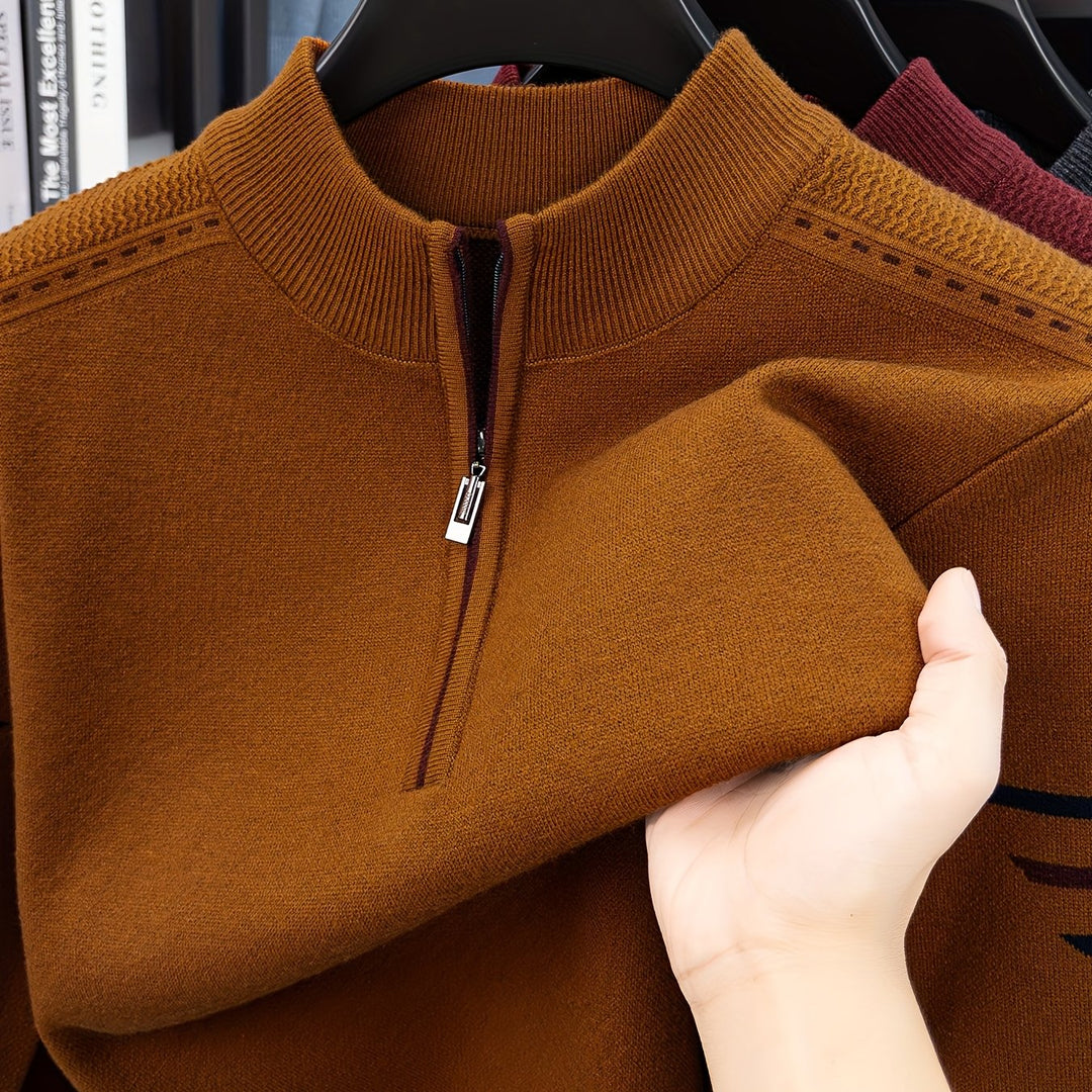 Nathan | Half-Zip Mock Neck Jumper