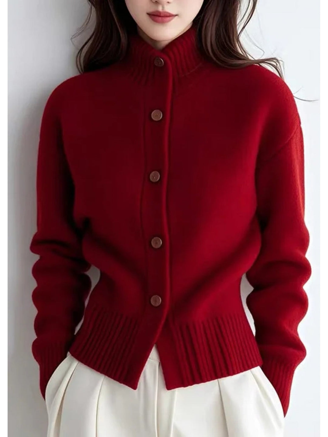 Margot | High-Neck Button Cardigan