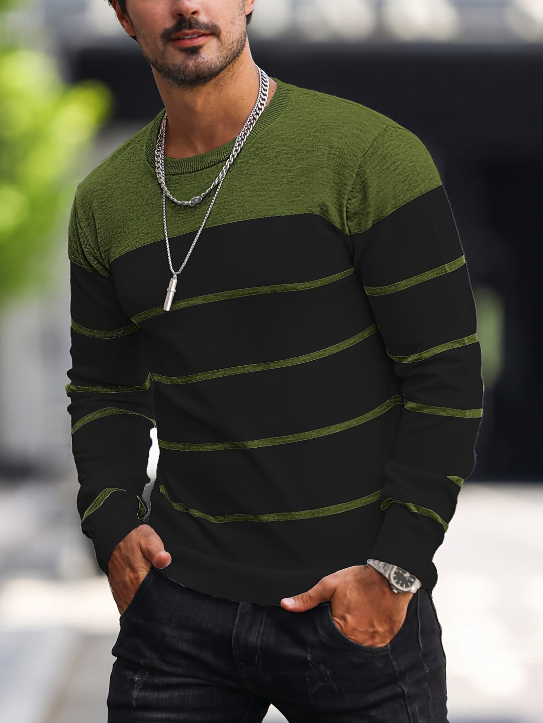 Henry | Striped Crew Neck Jumper