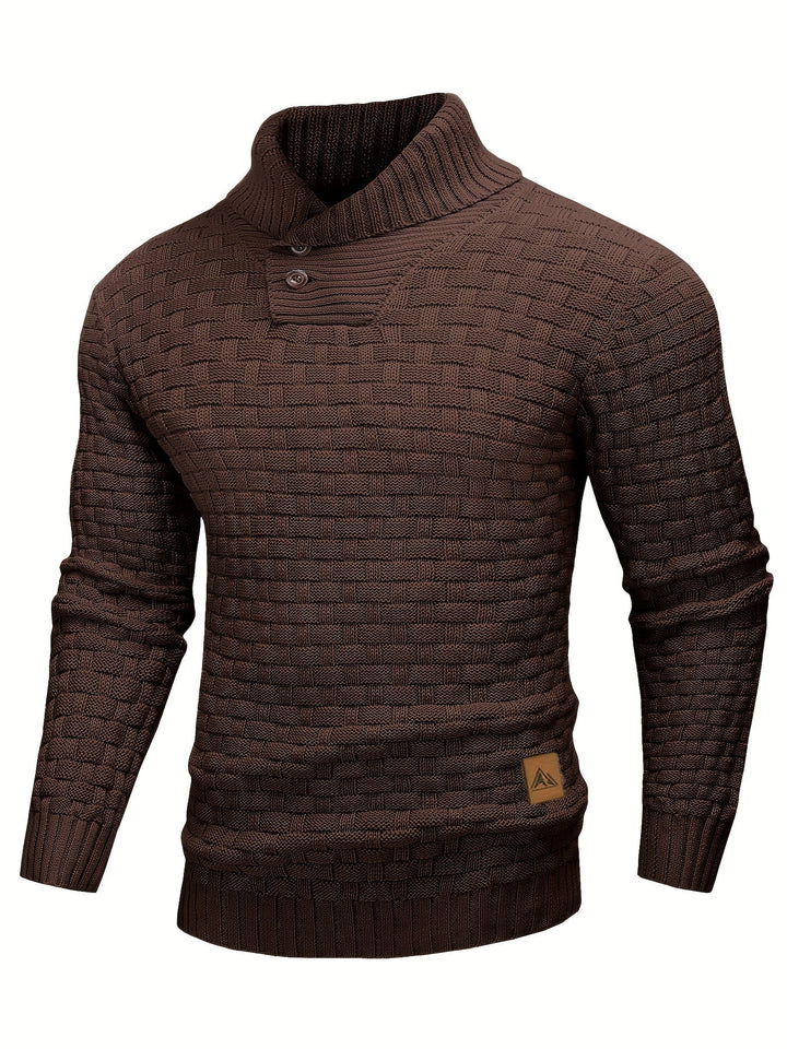 Alistair | Textured Shawl-Collar Jumper