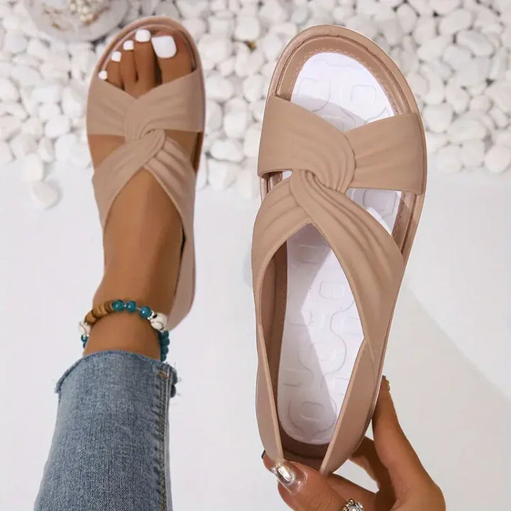 Elena | Cushioned Cross-Strap Sandals