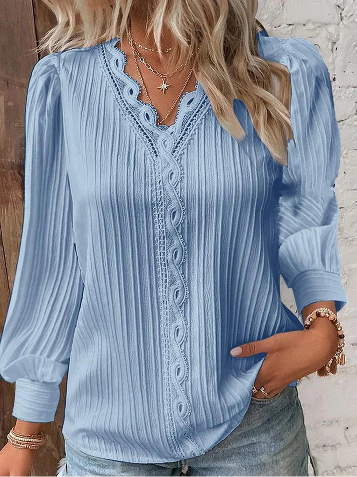 Naomi | Elegant Lace-Trimmed Blouse