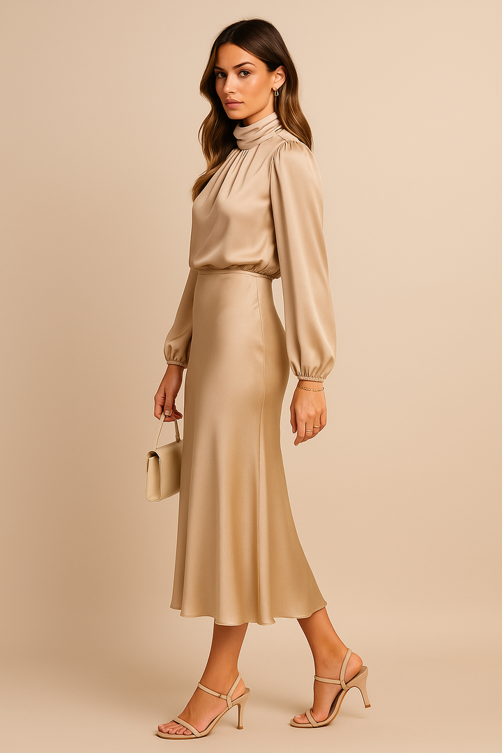 Winona | High-Waist Elegant Midi Dress