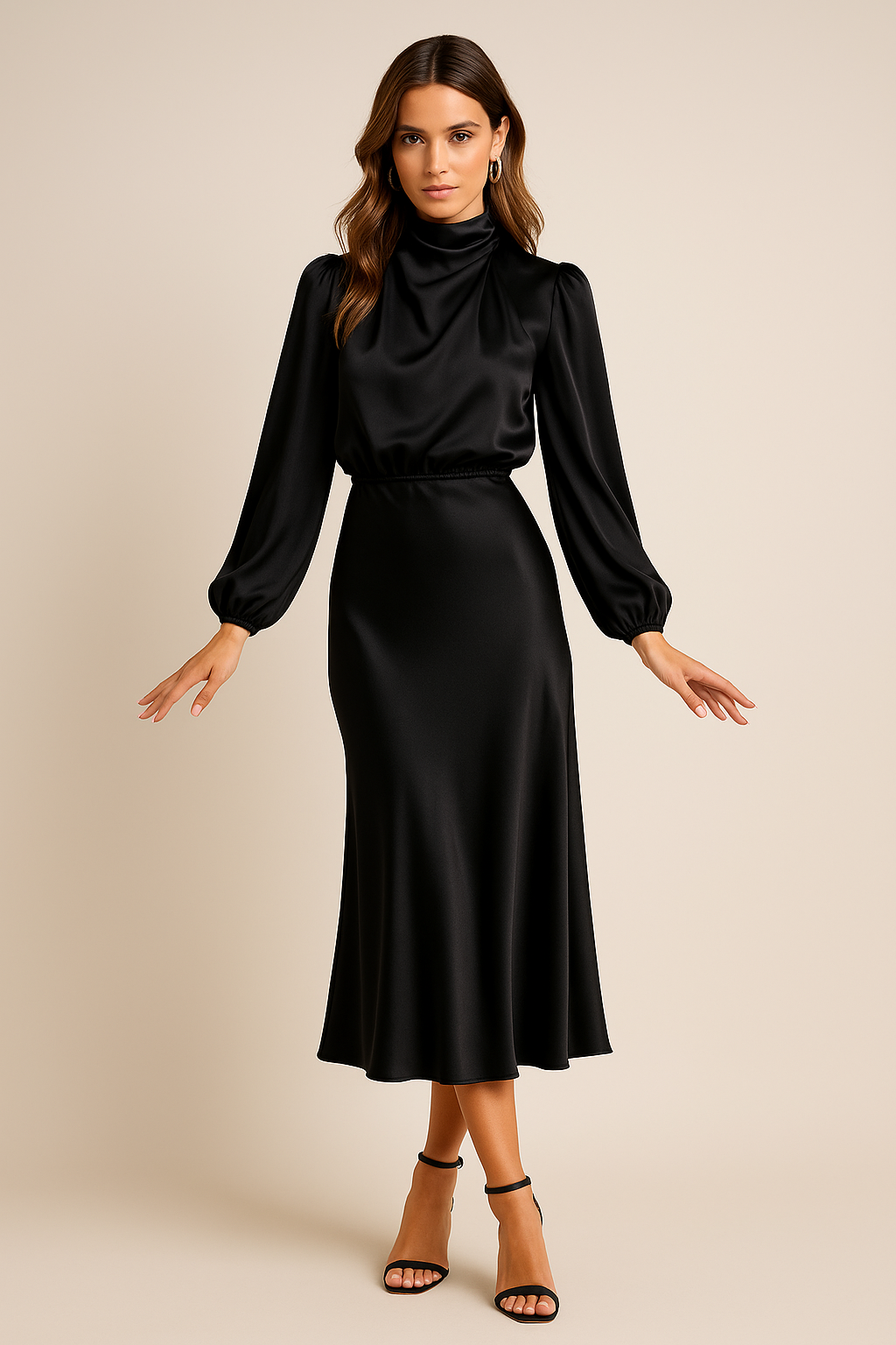 Winona | High-Waist Elegant Midi Dress
