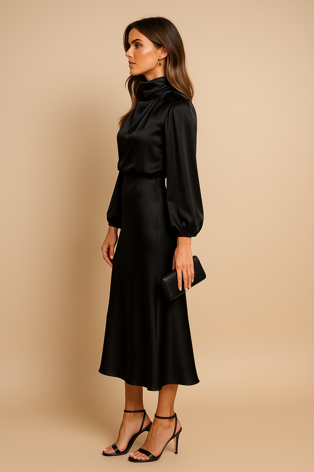 Winona | High-Waist Elegant Midi Dress