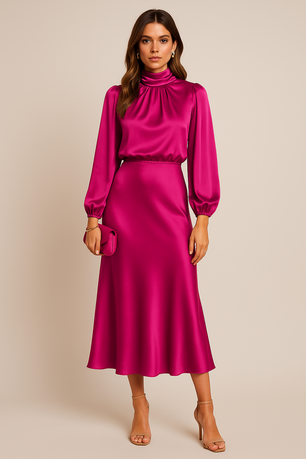 Winona | High-Waist Elegant Midi Dress