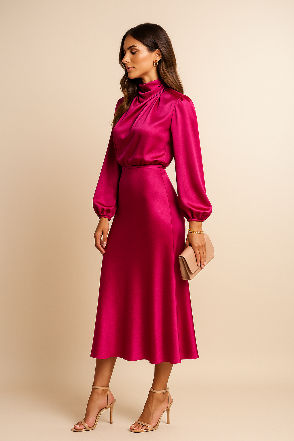 Winona | High-Waist Elegant Midi Dress