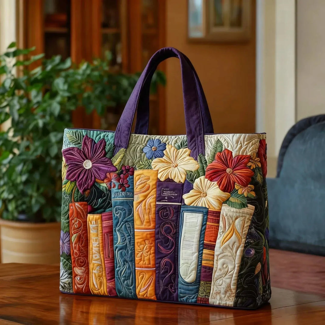 Katie | Floral Book Artistic Tote Bag