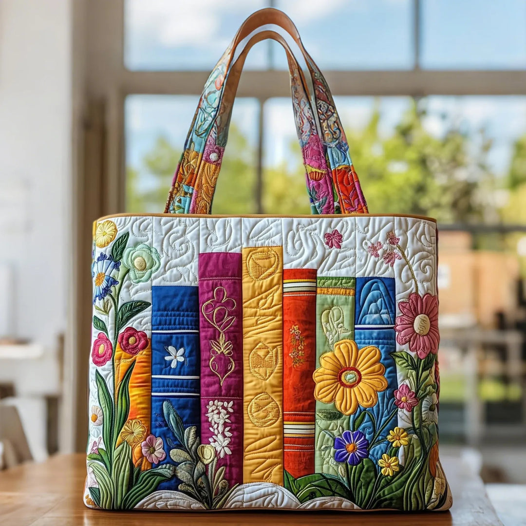Laura | Multicolour Book Art Tote Bag