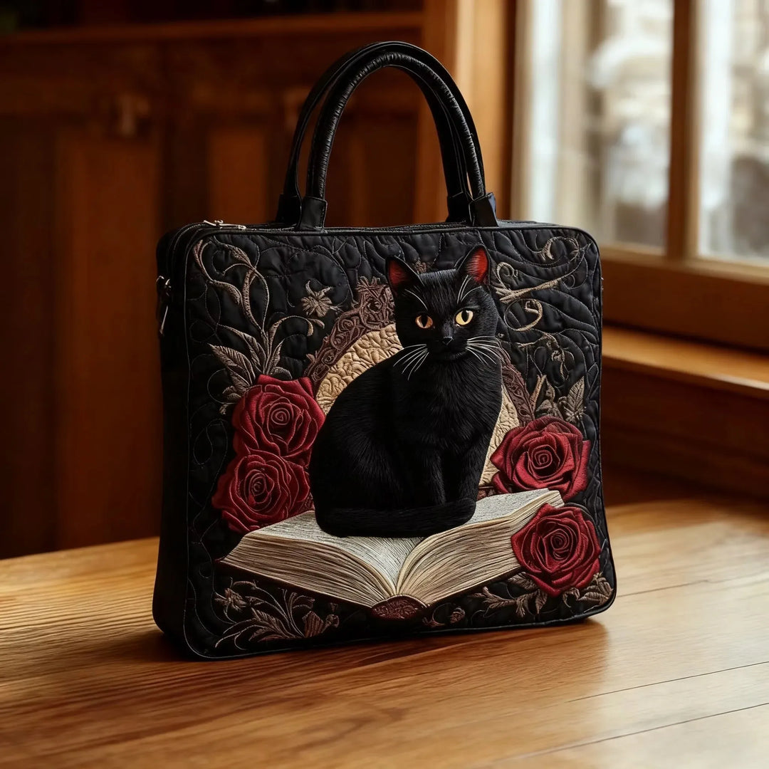 Laura | Classic Retro Black Cat Tote Bag