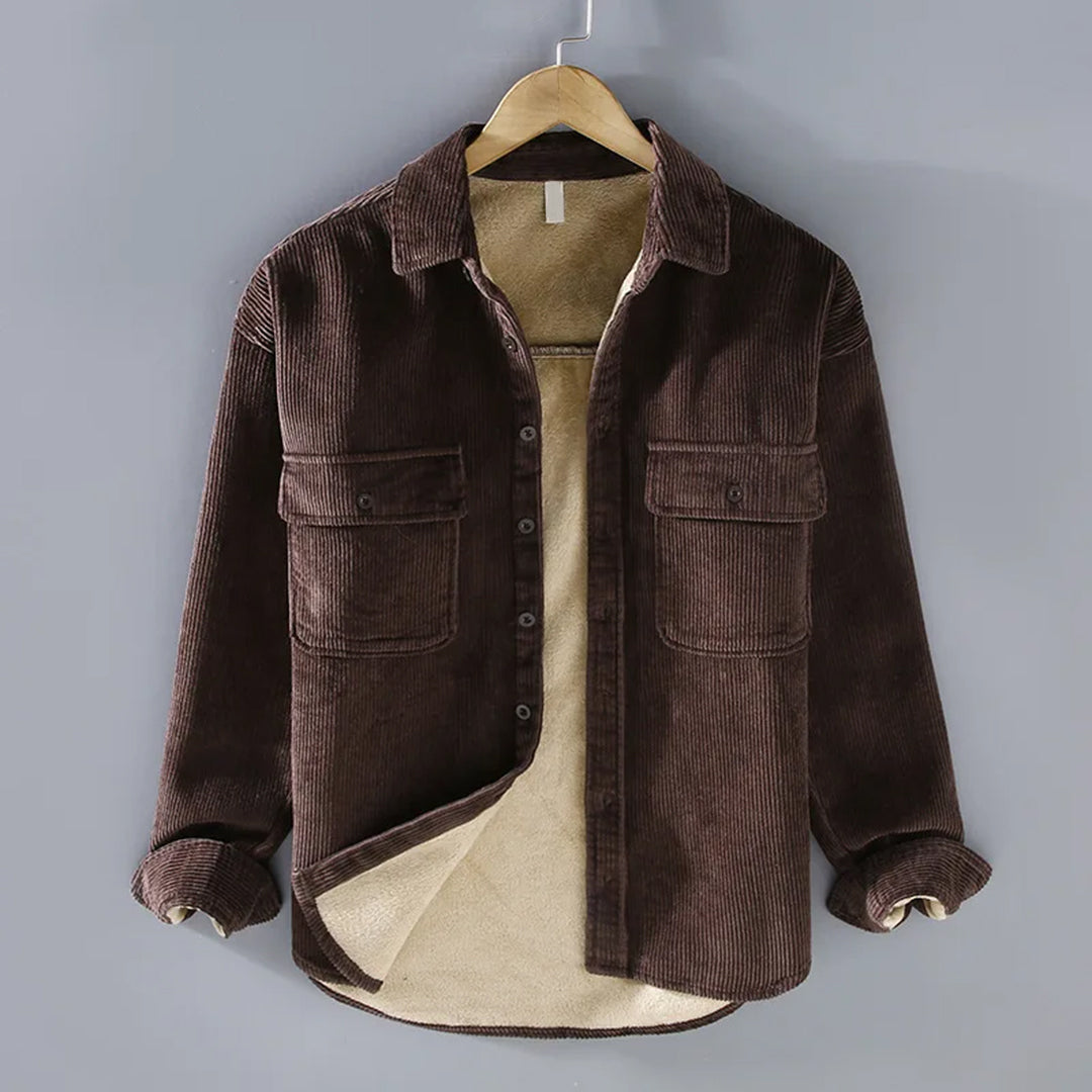 Harvey | Warm Ribbed Button-Front Jacket