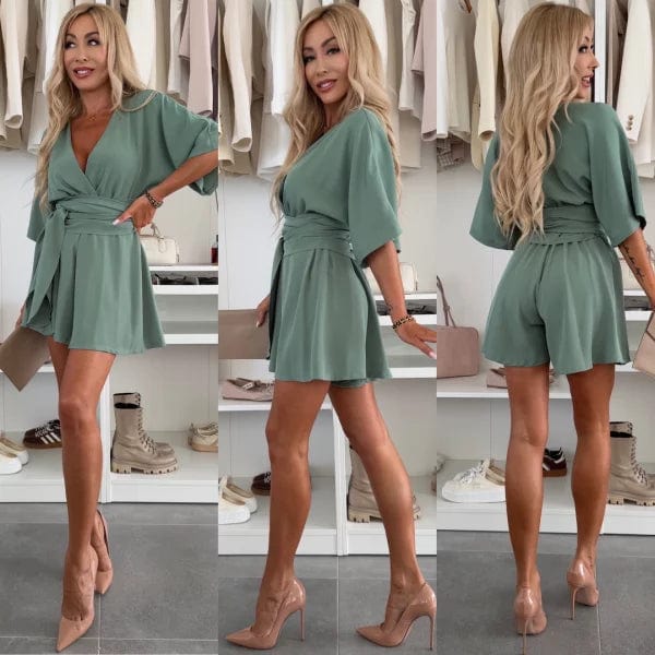 Megan | Stylish Short Sleeve Wrap Mini Dress