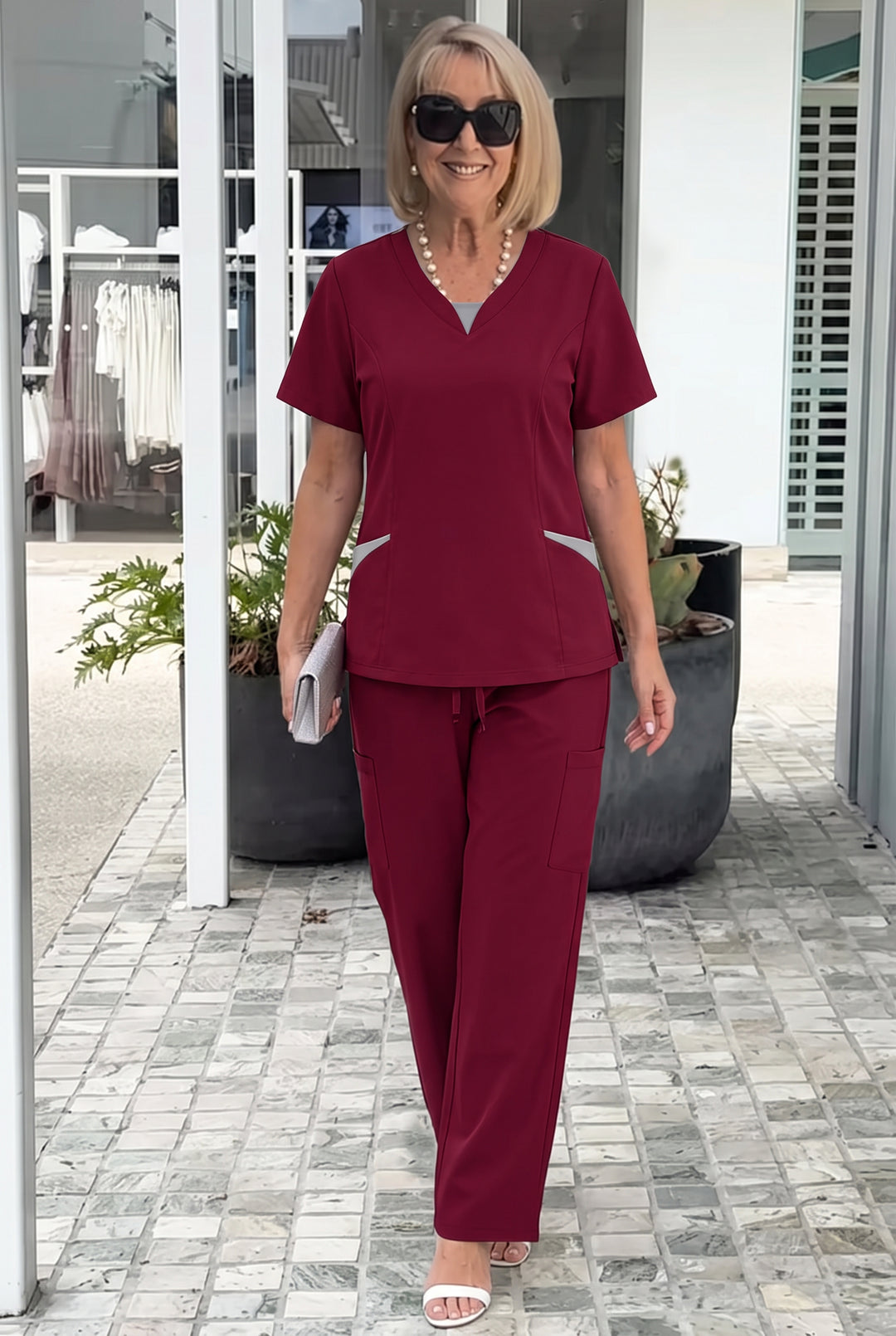 Caroline | Elegant Wide Sleeve and Trouser Set