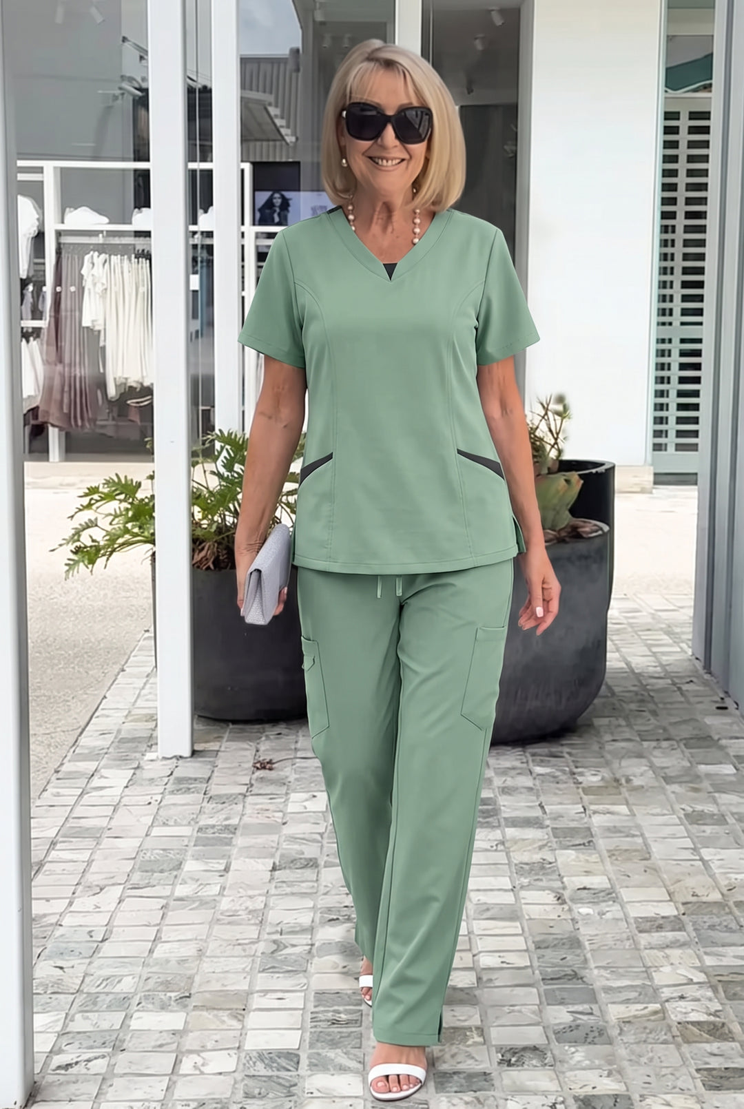 Caroline | Elegant Wide Sleeve and Trouser Set