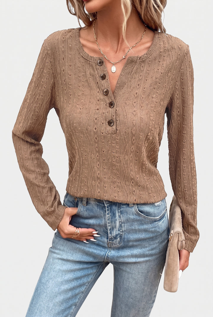Charlene | Openwork Detail Blouse