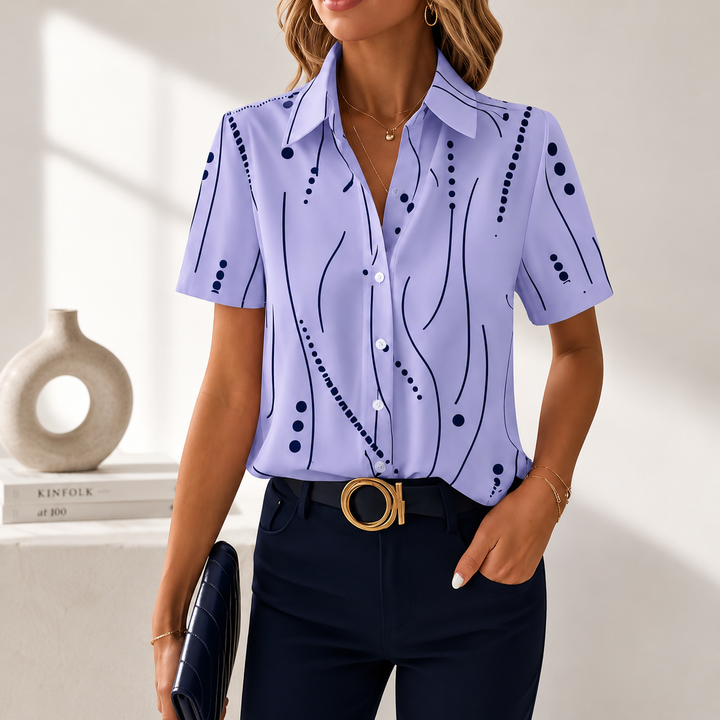 Beatrix | Abstract Print Blouse