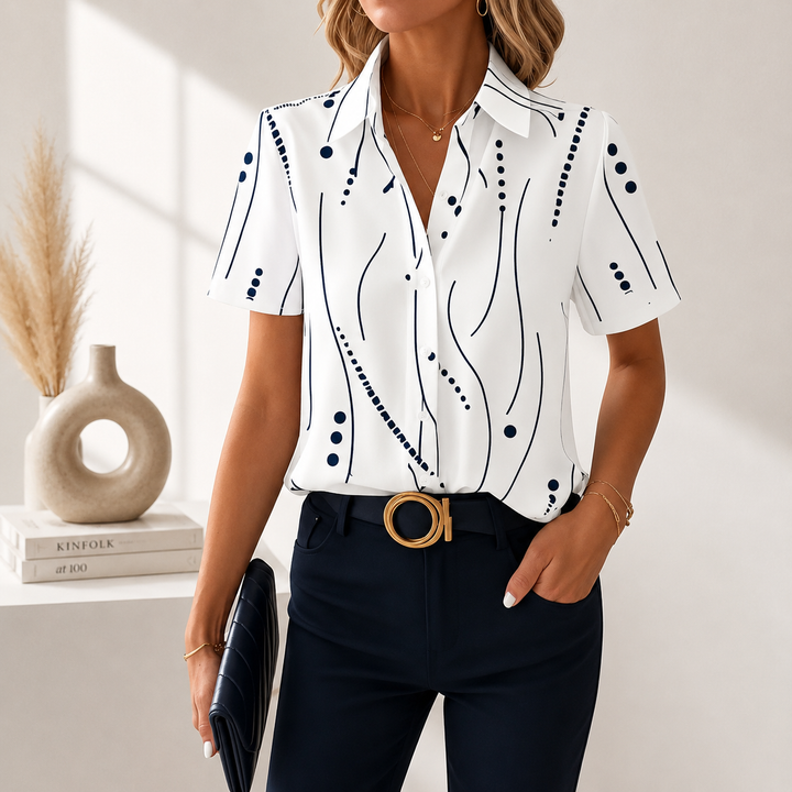 Beatrix | Abstract Print Blouse