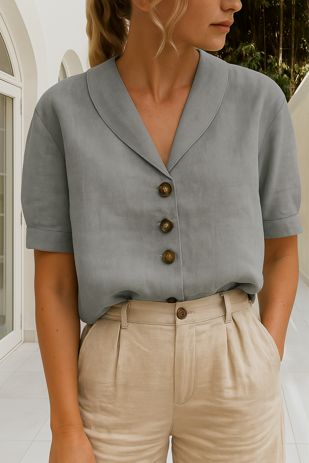Constance | Refined Button-Front Blouse