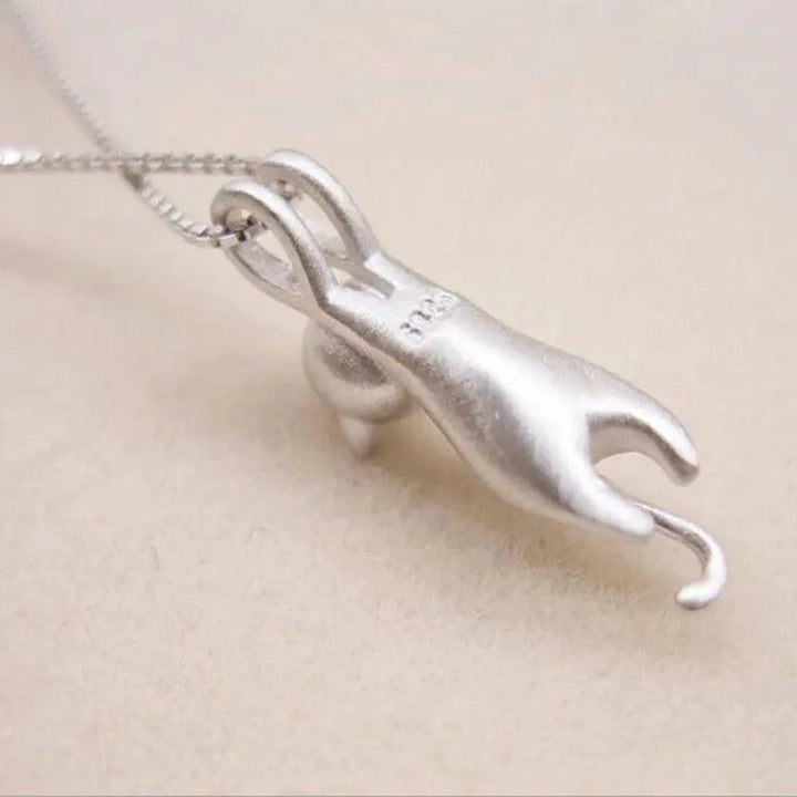 Nancy | Stylish Silver Cat Necklace