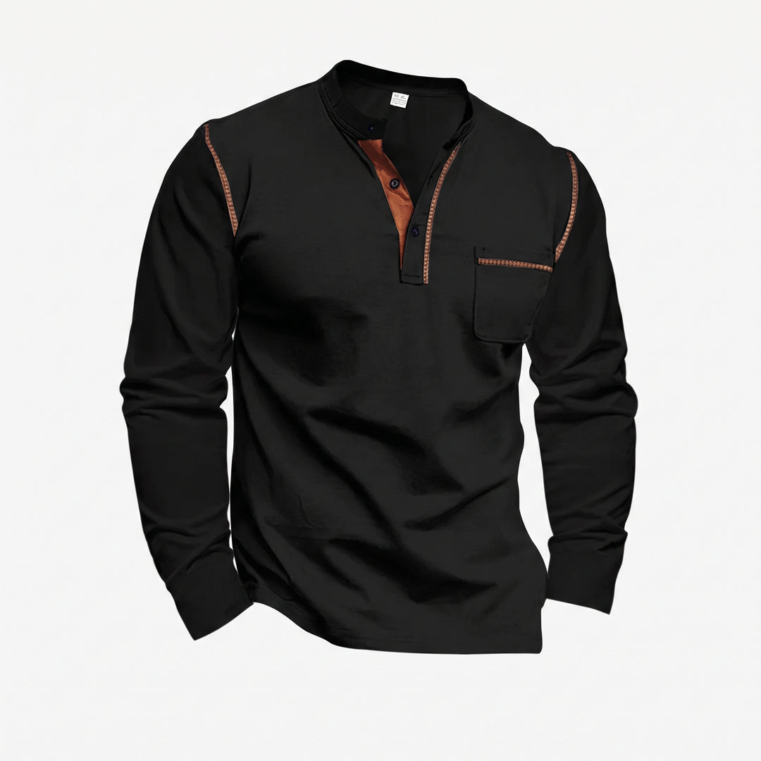 Conrad | Textured Half-Button Pullover