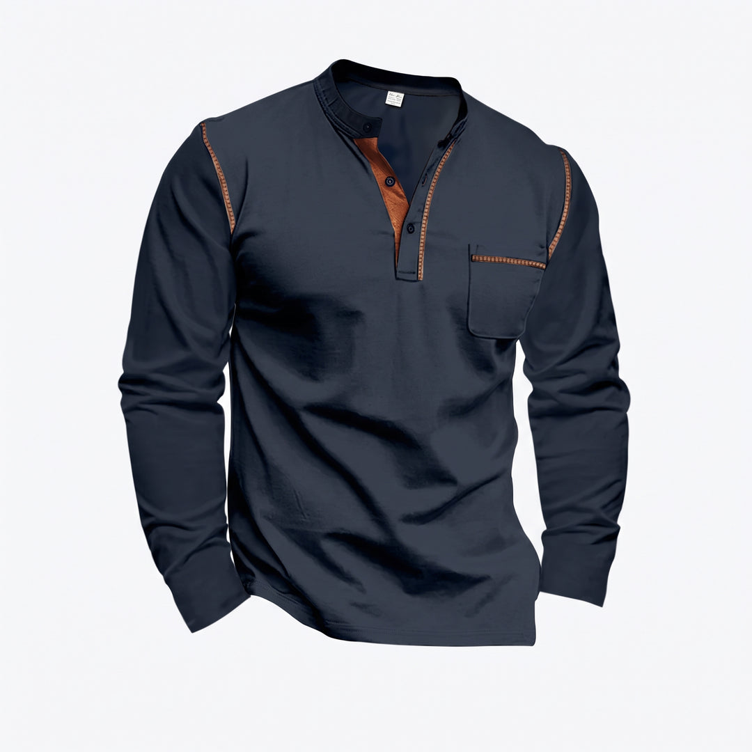 Conrad | Textured Half-Button Pullover