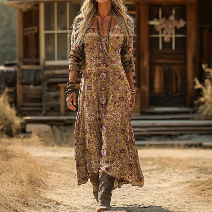 Saffy | Vintage-Inspired Long Sleeve Casual Dress