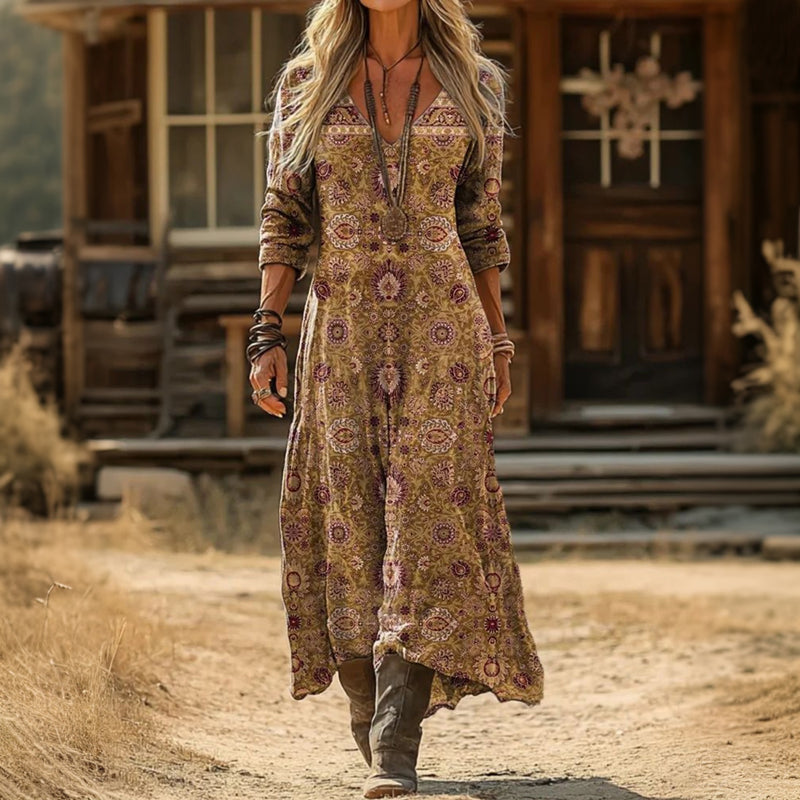 Saffy | Vintage-Inspired Long Sleeve Casual Dress