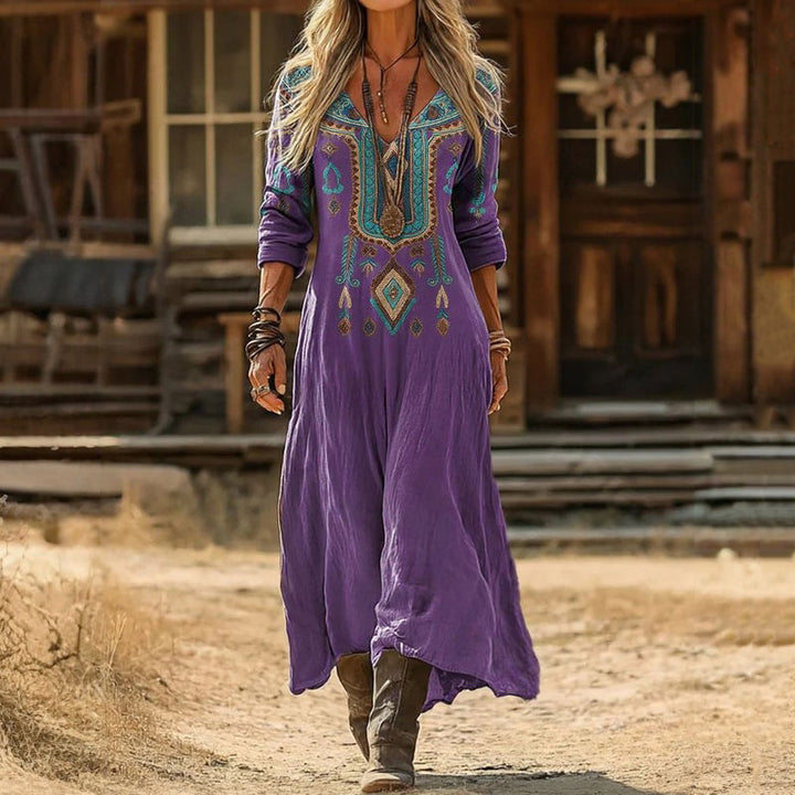 Theodora | Vintage Long Sleeve Casual Dress