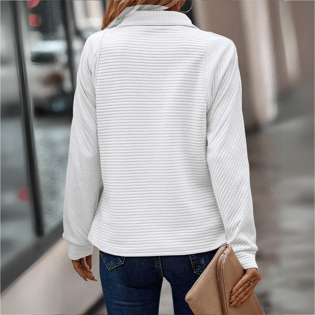Gillian | Ribbed Half-Zip Pullover
