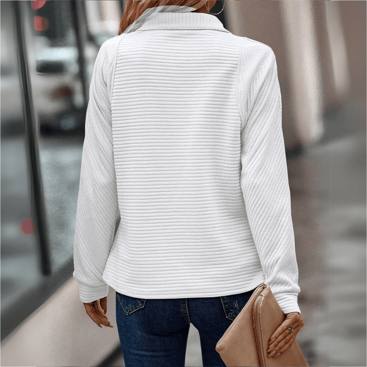 Gillian | Ribbed Half-Zip Pullover