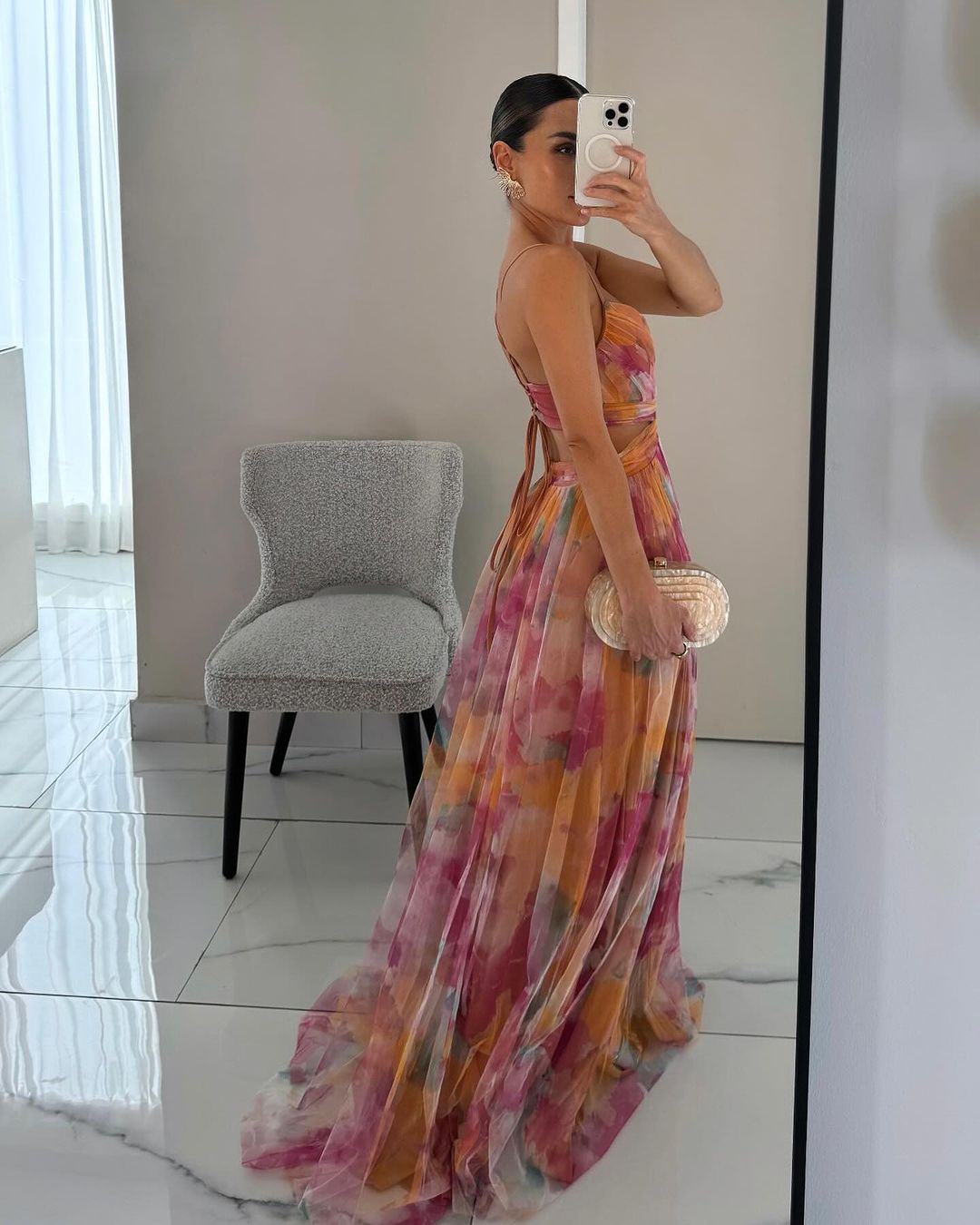 Amity | Elegant Sleeveless Floral Evening Dress
