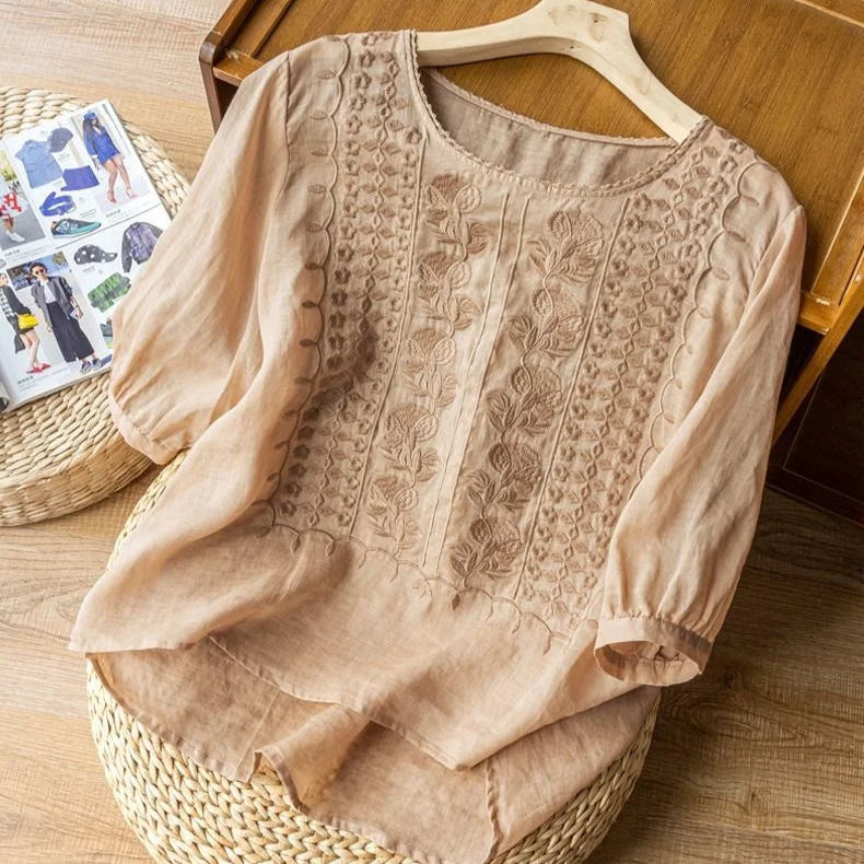 Marisol | Embroidered Summer Blouse