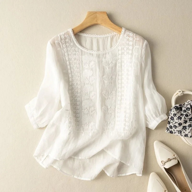 Marisol | Embroidered Summer Blouse