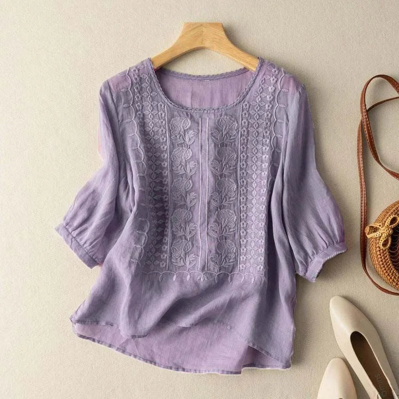 Marisol | Embroidered Summer Blouse