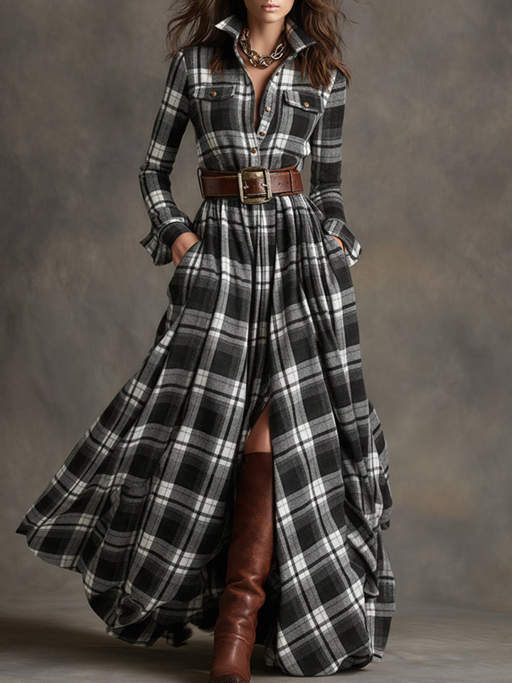 Lauren | Classic Belted Button-Up Shirt Dress