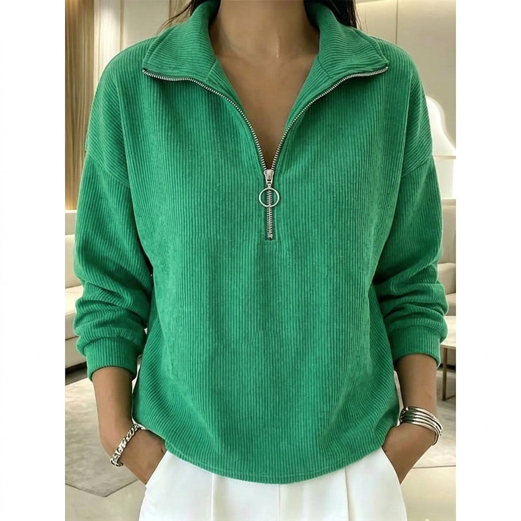 Georgina | Quarter-Zip Collared Pullover